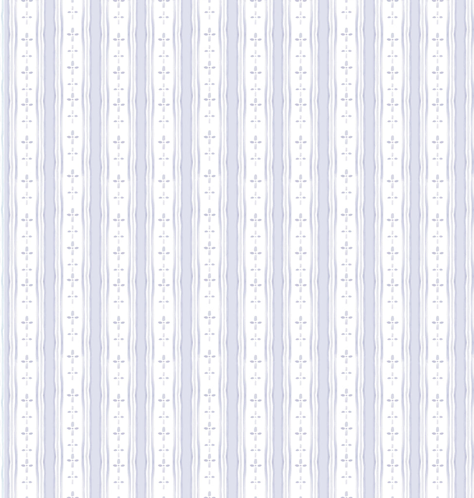 Floral Stripe Lilac Linen