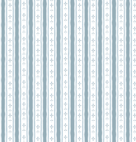 Floral Stripe Slate Linen – Textiles by SMITH