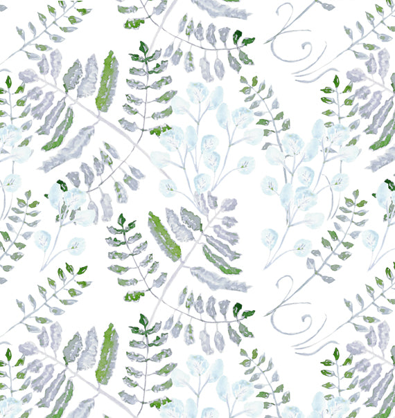 Fern Blue Linen