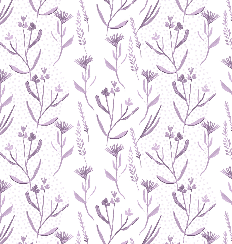 Iris Dot Lilac Linen Cotton