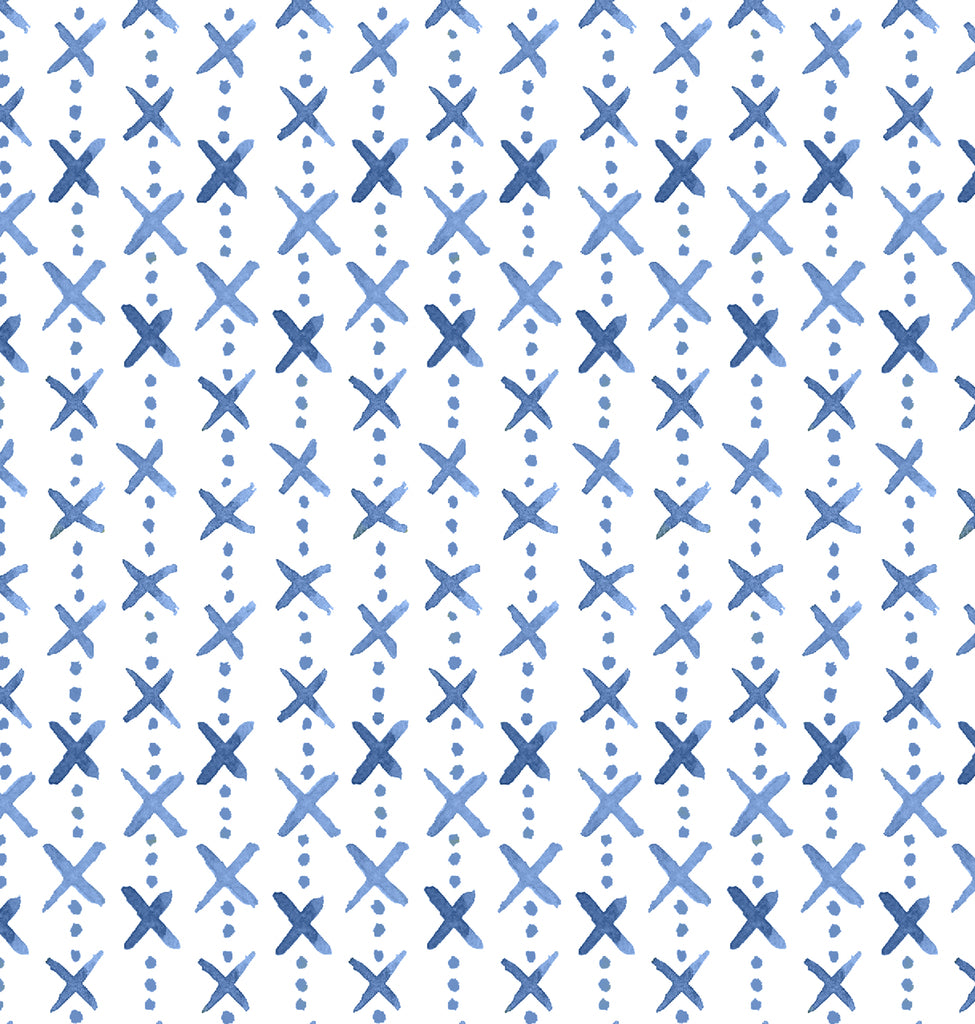 Overdot Blue Linen Cotton