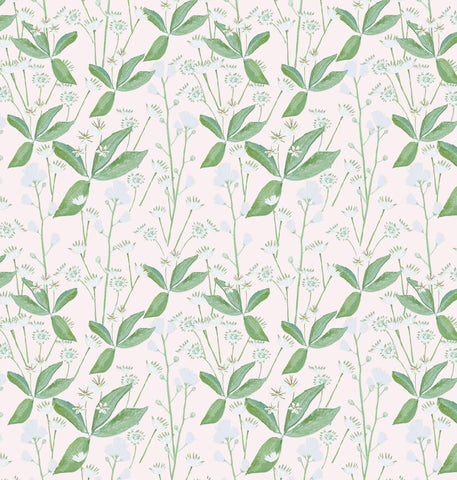 Overdot Lime Lilac Print Wallpaper