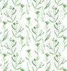 Iris Green Print Wallpaper