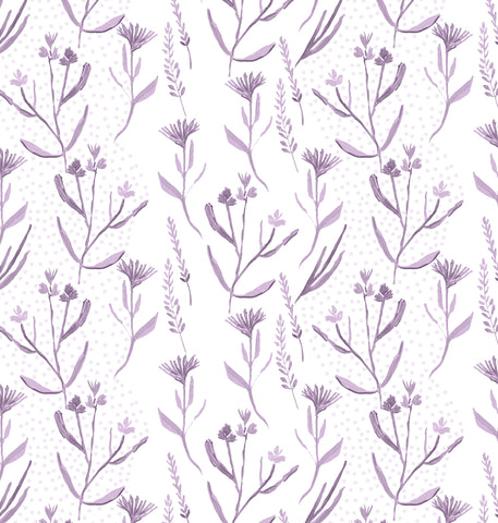 Overdot Lime Lilac Print Wallpaper