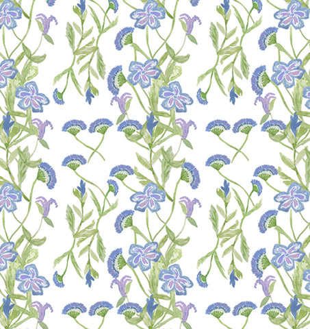 Iris Dot Lilac Linen Cotton