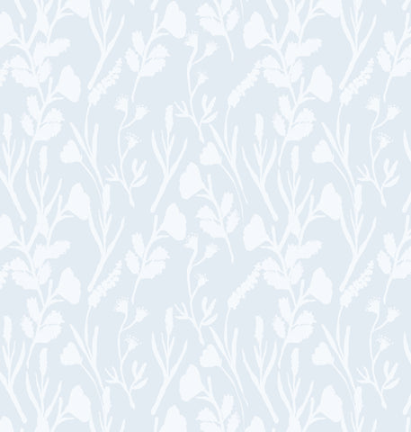 Foxgloves Blue Print Wallpaper