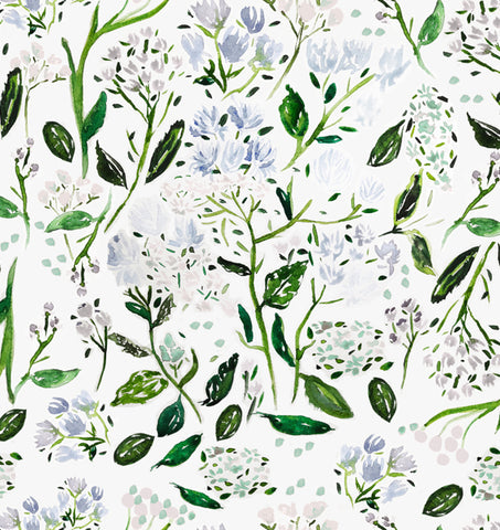 Cherry Blossom Lilac Print Wallpaper