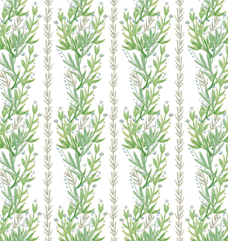 Mystic Green Navy Linen
